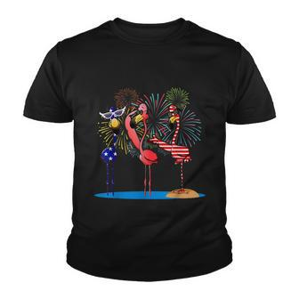 Flamingo 4Th Of July American Flag Flamingo Independence Youth T-shirt - Monsterry CA