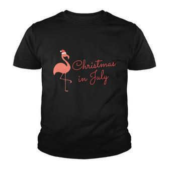 Flamingo Christmas In July Gift Youth T-shirt - Monsterry