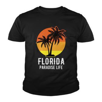 Florida Paradise Life Typography Youth T-shirt - Monsterry AU