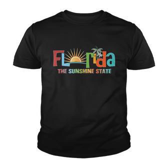 Florida The Sunshine State Colorful Youth T-shirt - Monsterry