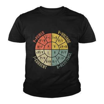 Formula Wheel Electrical Engineering Electricity Ohms Law Youth T-shirt - Monsterry AU