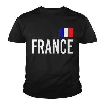 France Team Flag Logo Tshirt Youth T-shirt - Monsterry