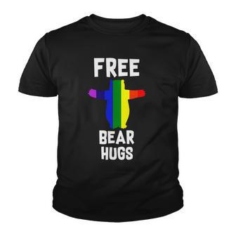 Free Bear Hugs Gay Pride Tshirt Youth T-shirt - Monsterry CA