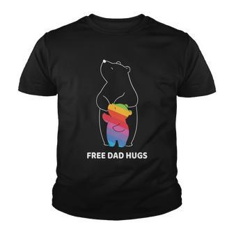 Free Dad Hugs Rainbow Lgbt Pride Month Youth T-shirt - Monsterry