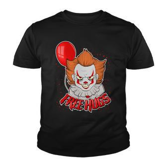 Free Hugs Scary Clown Funny Youth T-shirt - Monsterry UK