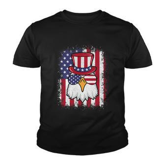 Funny 4Th Of July American Flag Patriotic Eagle Usa Youth T-shirt - Monsterry