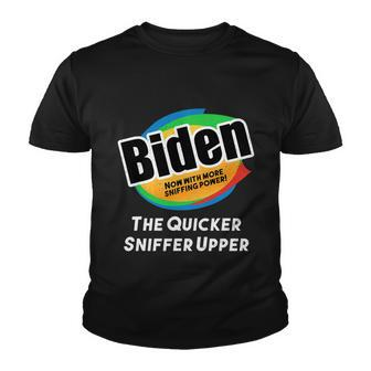 Funny Anti Joe Biden Sniffing Vintage Quicker Sniffer Upper Graphic Design Printed Casual Daily Basic Youth T-shirt - Thegiftio UK