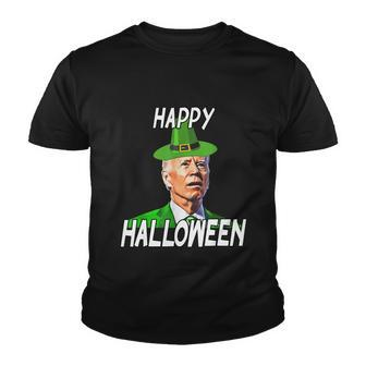 Funny Anti Joe Biden St Patricks Day Shirt Happy Halloween Youth T-shirt - Thegiftio UK