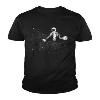 Funny Astronaut Vacuuming Galaxy Stars Youth T-shirt - Monsterry UK