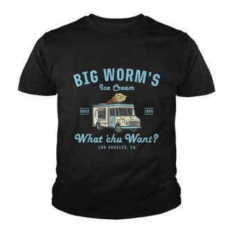 Funny Big Worms Ice Cream Truck Gift What Chu Want Gift Tshirt Youth T-shirt - Monsterry AU