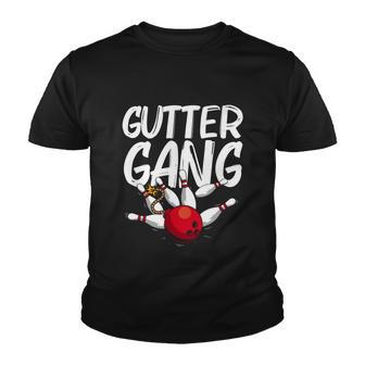 Funny Bowling Gift For Men Women Cool Funny Gutter Gang Bowlers Gift Youth T-shirt - Thegiftio UK