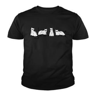 Funny Cat Boo Kitten Boos Ghost Halloween Costume Youth T-shirt - Monsterry