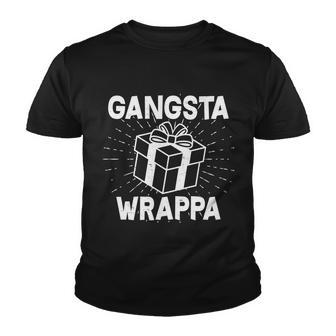 Funny Christmas Gangsta Wrappa Tshirt Youth T-shirt - Monsterry