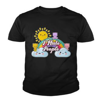 Funny Cute I Hate People Youth T-shirt - Monsterry CA