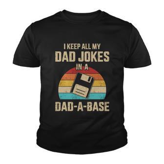 Funny Dad Jokes In Dadcute Giftacute Giftbase Vintage For Fathers Day Gift Youth T-shirt - Thegiftio UK