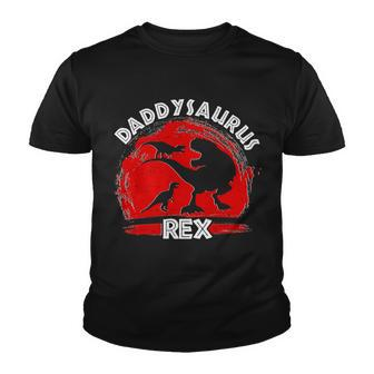 Funny Daddysaurus Rex Fathers Day Youth T-shirt - Monsterry AU