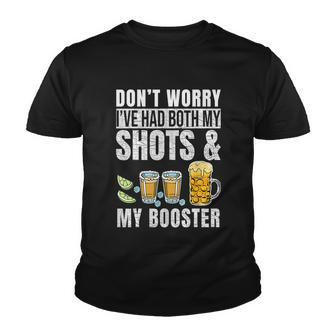 Funny Dont Worry Ive Had Both My Shots And Booster Funny Vaccine Gift Tshirt Youth T-shirt - Monsterry UK