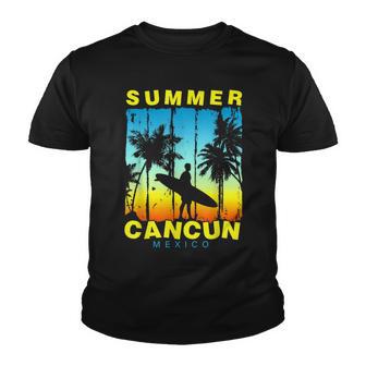 Funny Family Vacation Mexico Cancun Sunset Beach Youth T-shirt - Thegiftio UK