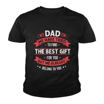 Funny Fathers Day Meaningful Gift Dad From Daughter Son Wife For Daddy Gift Youth T-shirt - Monsterry