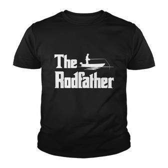 Funny Fishing For Fisherman Dad The Rodfather Youth T-shirt - Monsterry UK