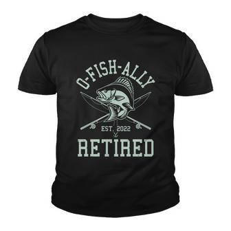 Funny Fishing Ofishally Retired Est 2022 Tshirt Youth T-shirt - Monsterry CA