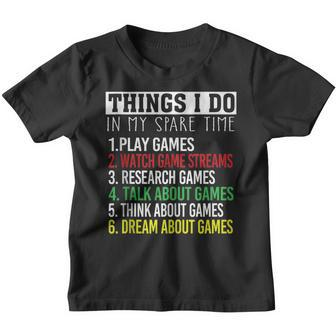 Funny Gamer Nagers Things I Do In My Spare Time Gaming Youth T-shirt - Thegiftio UK