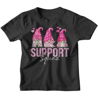 Funny Gnomies Support Squad Breast Cancer Awareness Month V4 Youth T-shirt - Thegiftio UK