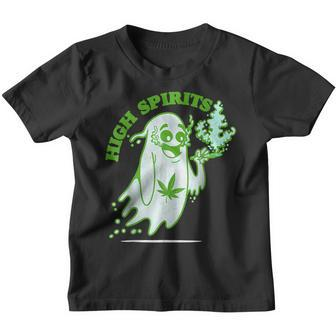 Funny Halloween Marijuana Cannabis Ghost Design Weed Smokers Youth T-shirt - Thegiftio UK