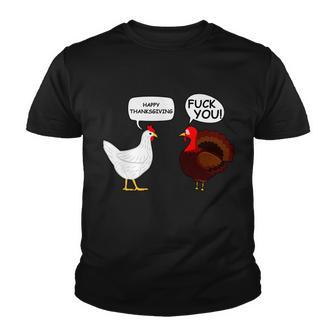 Funny Happy Thanksgiving Chicken Vs Turkey Tshirt Youth T-shirt - Monsterry AU