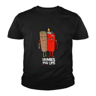 Funny Homies For Life Weed Youth T-shirt - Monsterry UK