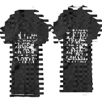 Funny I Lit The Black Flame Candle Halloween Youth T-shirt - Thegiftio