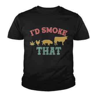 Funny Id Smoke That Marijuana Leaf Tshirt Youth T-shirt - Monsterry