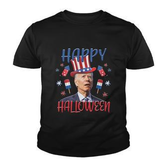 Funny Joe Biden Happy Halloween For Fourth Of July V3 Youth T-shirt - Monsterry CA