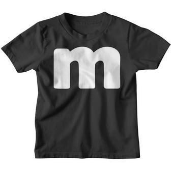 Funny Letter M Chocolate Candy Halloween Team Groups Costume V2 Youth T-shirt - Thegiftio UK
