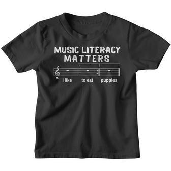 Funny Music Literacy Matters Music Youth T-shirt - Thegiftio UK