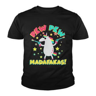 Funny Pew Pew Madafakas Unicorn Youth T-shirt - Monsterry CA