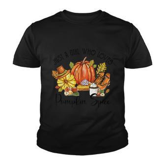 Funny Pumpkin Spice Autumn Lover Girls Graphic Design Printed Casual Daily Basic Youth T-shirt