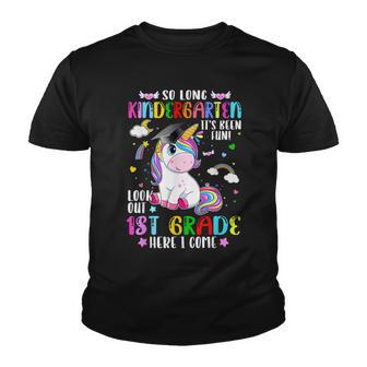 Funny So Long Kindergarten Graduation 1St Grade Here I Come Youth T-shirt - Thegiftio UK