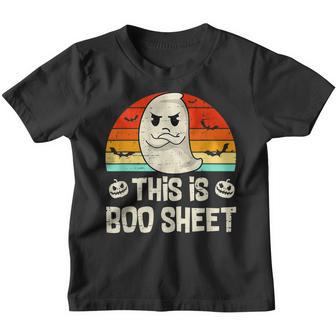 Funny This Is Boo Sheet Ghost Retro Halloween Youth T-shirt - Thegiftio UK