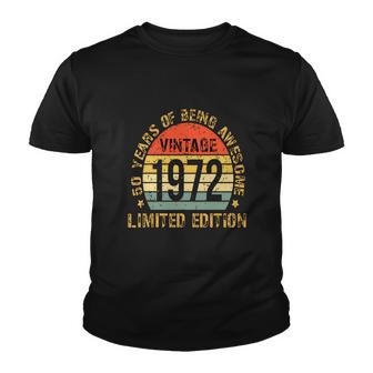 Funny Vintage 1972 Turning 50 Birthday Decorations Men Youth T-shirt - Thegiftio UK