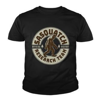 Funny Vintage Sasquatch Research Team Emblem Tshirt Youth T-shirt - Monsterry