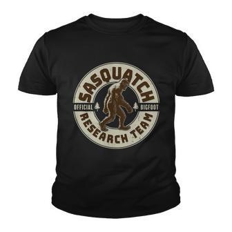 Funny Vintage Sasquatch Research Team Emblem Youth T-shirt - Thegiftio UK