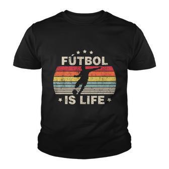 Futbol Is Life Soccer Funny Football Lover Vintage Youth T-shirt - Thegiftio UK