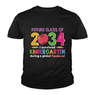 Future Class 2034 Survived Kindergarten Funny School Teacher Student Graphic Youth T-shirt - Monsterry