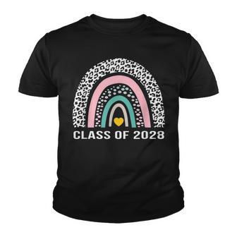 Future Class Of 2028 Rainbow Leopard Print Back To School Youth T-shirt - Thegiftio UK