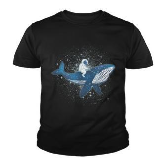 Galaxy Space Astronaut Whale Youth T-shirt - Monsterry DE