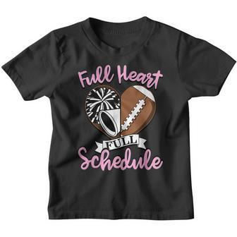 Game Day Football Cheerleading Football Heart Youth T-shirt - Thegiftio UK