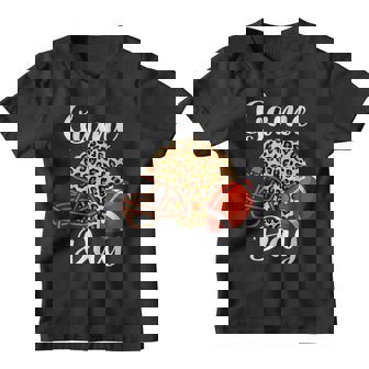 Game Day Funny With Leopard Heart Football American Football Youth T-shirt - Thegiftio