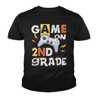 Game On 2Nd Grade Funny Gamer Back To School Second Grade Youth T-shirt - Thegiftio UK