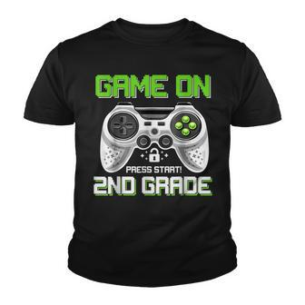 Game On 2Nd Grade Video Gamer Back To School Second Grade Youth T-shirt - Thegiftio UK